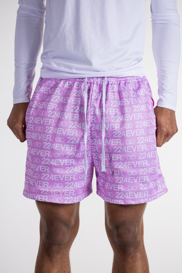 224 ‘STRAWBERRY PINK’ MESH SHORTS