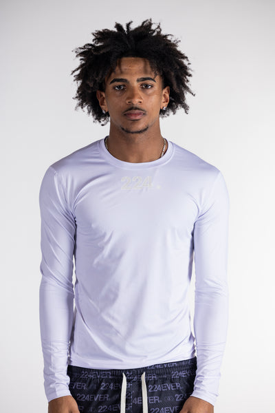 224 ‘TRIPLE’ WHITE COMPRESSION LONGSLEEVE