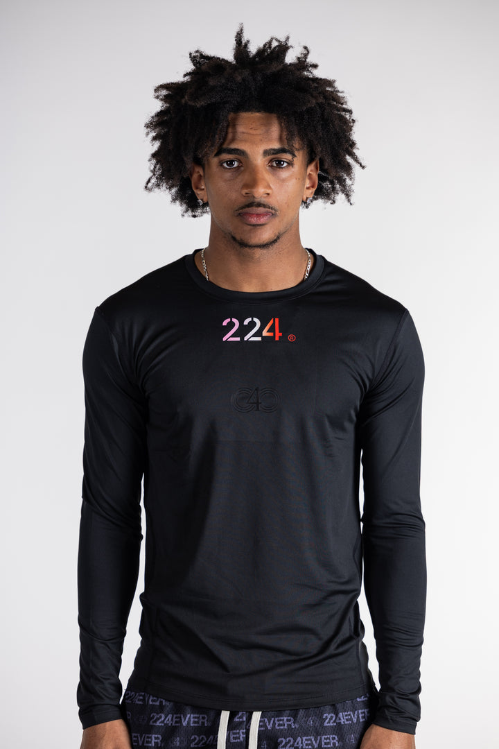 224 ‘ROSELIGHT’ BLACK COMPRESSION LONGSLEEVE