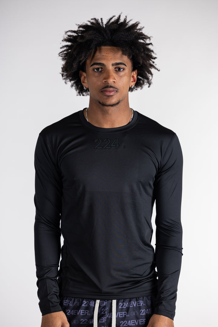 224 ‘TRIPLE’ BLACK COMPRESSION LONGSLEEVE