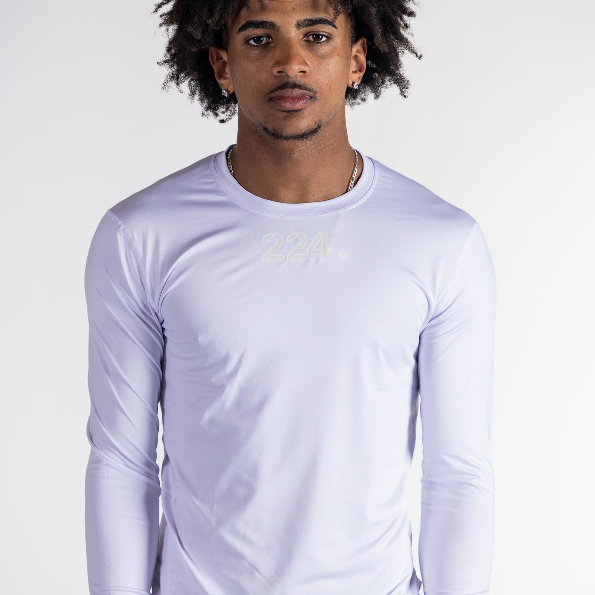 224 ‘TRIPLE’ WHITE COMPRESSION LONGSLEEVE – 224EVER.CO