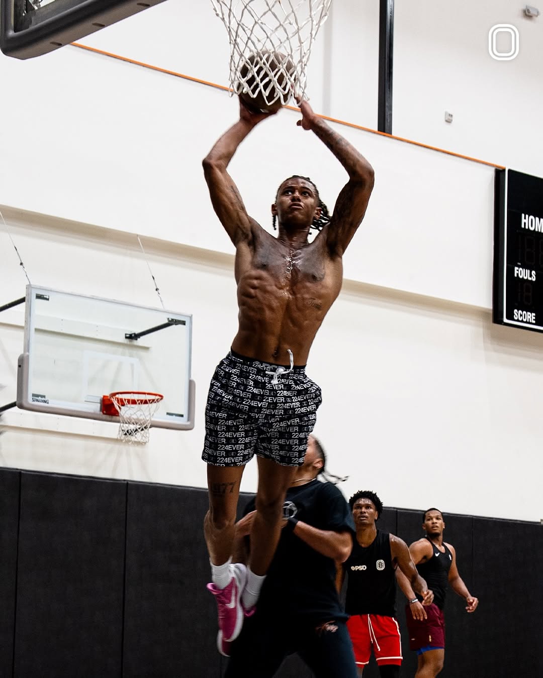 224 ‘MONOCHROME’ MESH SHORTS