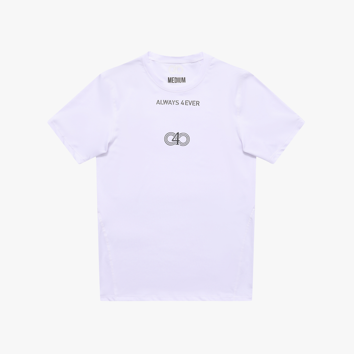 224 ‘ALWAYS 4EVER’ WHITE COMPRESSION SHIRT