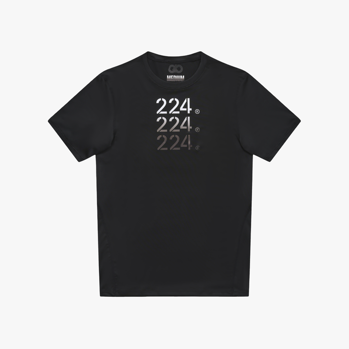 224 ‘SHADOW’ BLACK COMPRESSION SHIRT
