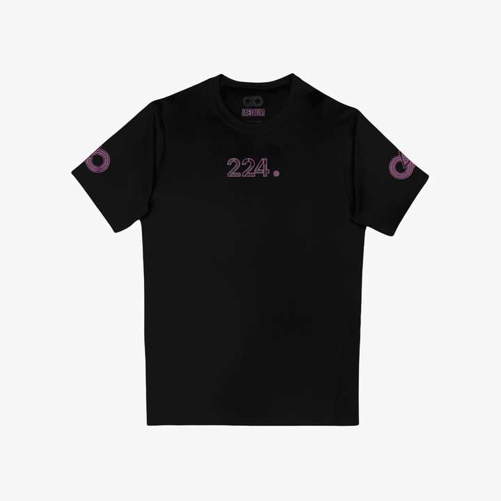 224 ‘MAROON’ BLACK COMPRESSION SHIRT