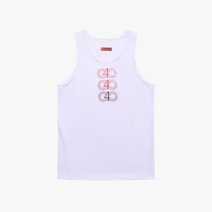 224 ‘SHADOW RED’ WHITE COMPRESSION TANK